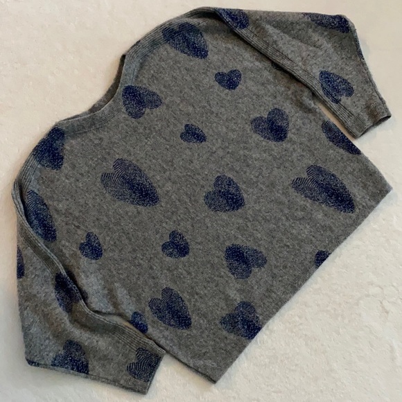 Autumn Cashmere | Thumbprint Heart Print Dolman Sleeve Sweater Wool/Cashmere (8) - Picture 1 of 13